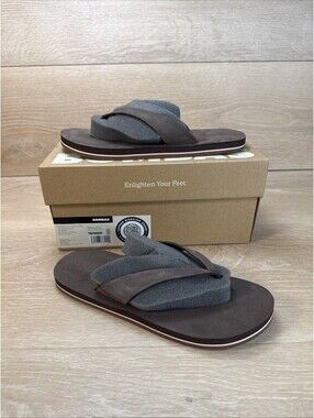 Bombas Women's Sunrise Leather Flip Flop Size 8